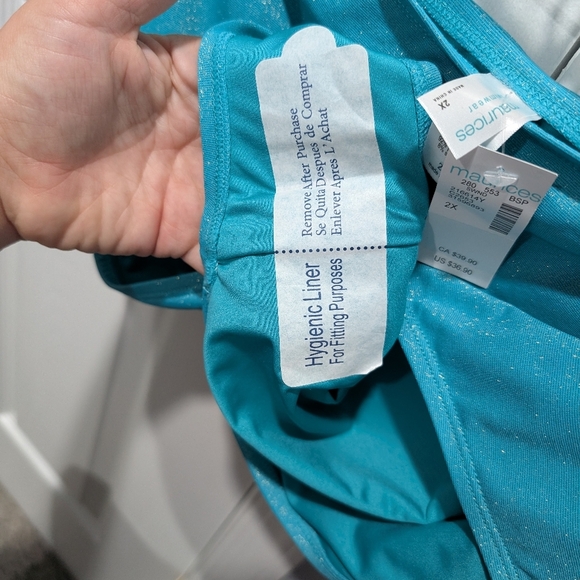 NWT Maurices Swim Plus Size Sparkle High Waist Bikini Bottom in Size 2X - Picture 7 of 8